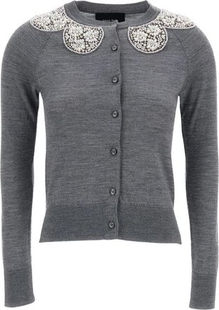 Simone Rocha Cardigans - Dames - Vesten - Grijs - XS - Truien & Vesten
