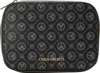 Carlo Colucci Klassieke Cosmetische Tas Cracogna - Heren - Toilettassen - Zwart - ONE Size - Tassen