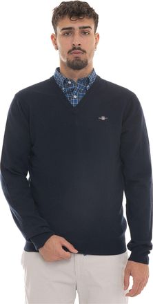 GANT Pullover collo a V Blu Gant Uomo