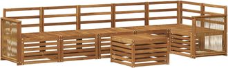 vidaXL Conjunto De Sof&aacute;s De Exterior 6 Uds. Natural Vidaxl