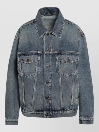 Balenciaga jacket chest pockets long sleeves point collar