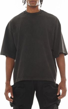 Cult of Individuality Metal Logo Oversize T-Shirt in Vintage Charcoal at Nordstrom, Size Xx-Large