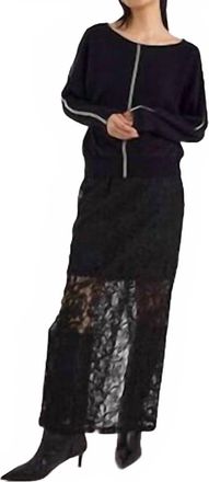 Brodie Bree Bead Overarm Batwing Sweater In Black