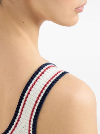 Brunello Cucinelli Womens Cotton Piqu&eacute;-Effect Knit Crop Top Ss26 W