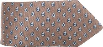 Kiton Cravatta Fantasia Floreale - - Accessories - Uomo - Beige - ONE SIZE