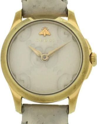 Gucci Pre-owned Stainless Steel watches - Dames - Vintage Horloges - Wit - ONE Size - Vintage