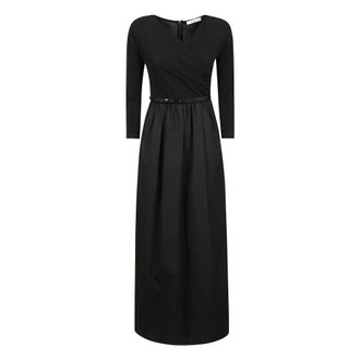Max Mara Maxi Dresses, female, Black, Size: XL Jersey Maxi Dress