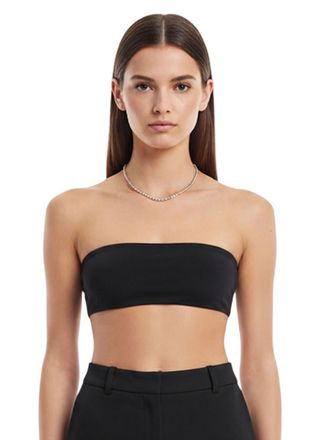 Rick Owens Black Solid Strapless Top