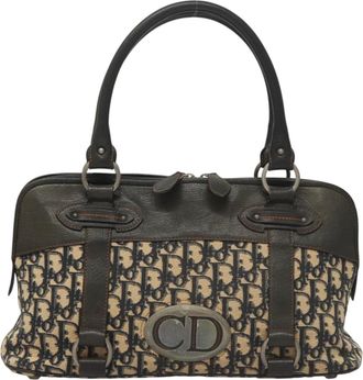 Dior Cd Navy Canvas Handbag (Pre-Owned)