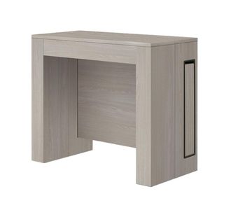 Konte Design Consola extensible de madera, acabado olmo perla 90&times;45-90&times;295 cm