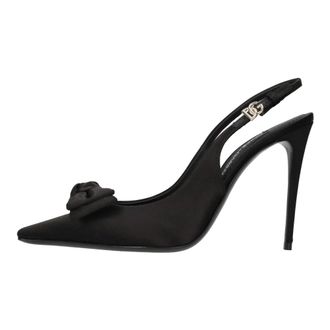 Dolce & Gabbana Dames, Schoenen, Zwart, Maat: 37 1/2 EU Satijn