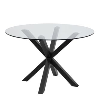 Furniture To Go Heaven Round Dining Table with Ceramic/Glass/Marble Top 119cm in Light Oak