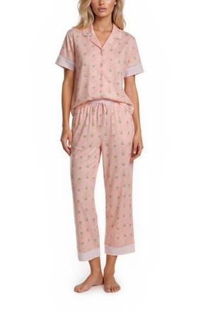 Vera Bradley Short Sleeve Notch Collar Pajamas in Pink at Nordstrom Rack, Size X-Large