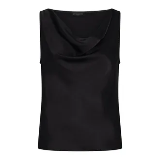Bruuns Bazaar KorthalsiaBBCowl Top - Dames - Tops - Zwart - Maat: L Satijn