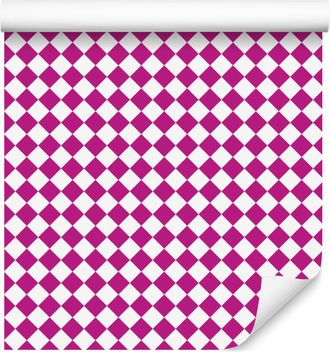 OEM Carta Da Parati Geometrica A Rombi Rosa Cipria, Viola E Bianca 50x1000 Cm