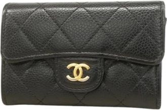 Chanel Pre-owned Wallets, female, Black, Size: ONE SIZE Pre-owned Card case