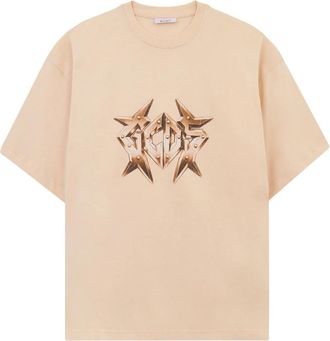 GCDS Studded Logo T-shirt - Heren - T-shirts - Bruin - M - Katoen - Tops