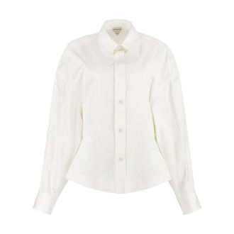 Bottega Veneta Poplin Shirt - female - Bottega Veneta - Shirts - Beige - XS - Blouses & Shirts