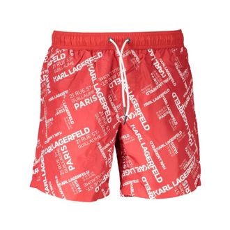 Karl Lagerfeld Badmode, Heren, Rood, M, Polyester, Rosso Zwemboxer