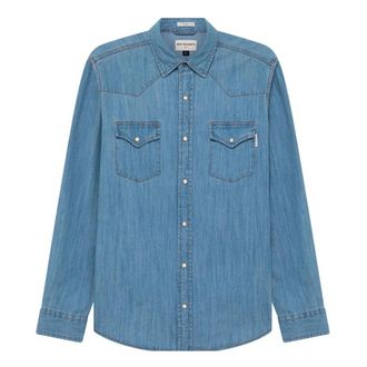 Roy Rogers Denim Shirts, male, Blue, Size: XL Martin Shirt