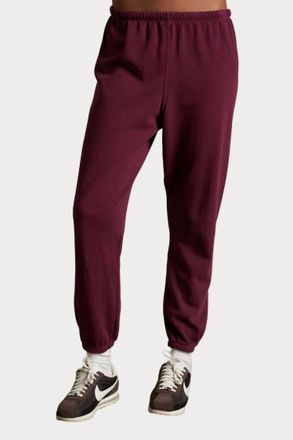 perfectwhitetee Johnny French Terry Easy Sweatpant In Dark Burgundy