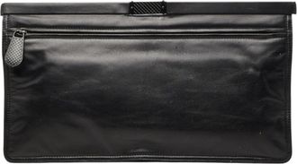 Bottega Veneta Black Leather Clutch Bag (Pre-Owned)