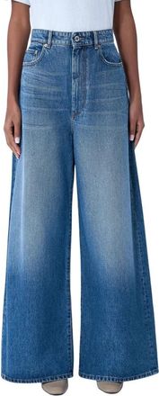 Sportmax Five-Pocket Jeans - Dames - Loose Fit Jeans - Blauw - W28 - Katoen - Jeans
