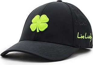 Black Clover Lucky Heather Laser 2 Hat Baseball Caps Black Hat/3d Neon Yellow Clover : SM/MD, Nylon/Polyester/Spandex