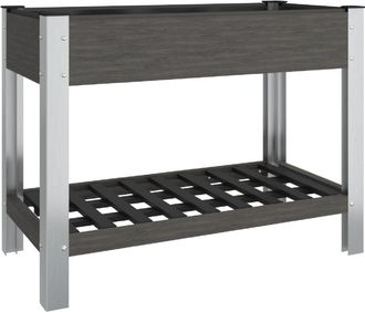 vidaXL Arriate De Jard&iacute;n Con Estante Wpc Gris 100x50x75 Cm Vidaxl