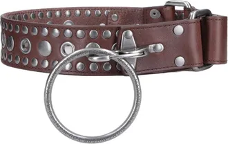 Martine Rose Brown Studded Leather Ring Belt