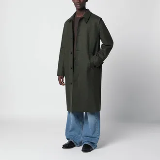 Schneiders Cappotto lungo Alexander verde in lana