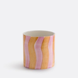 La Redoute Interieurs Bloempot met strepen van geglazuurd keramiek, diameter 14 cm, TOUMA