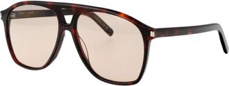 Saint Laurent 596 Dune Zonnebril - unisex - Zonnebrillen - Bruin - 58 MM - Nylon - Accessoires