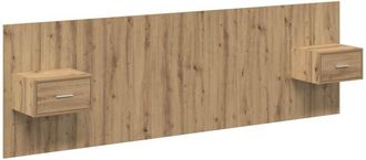 vidaXL Cabecero Con Mueble 3 Pcs Roble Artesanal Madera De Ingenier&iacute;a Vidaxl