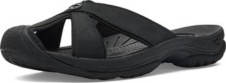 Keen Bali Leather Slide Sandals Womens Shoes Black/Black : 10.5 B - Medium