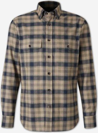 Brioni Flannel Check Shirt
