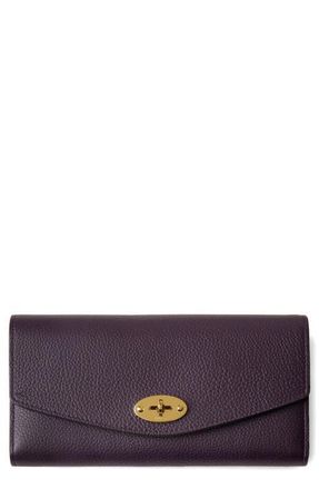 Mulberry Darley Leather Wallet in Deep Aubergine at Nordstrom