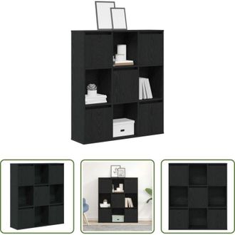 vidaXL vidaXL Libreria in truciolato - Libreria Rovere Nero 89x24x101,5 cm in Legno Multistrato
