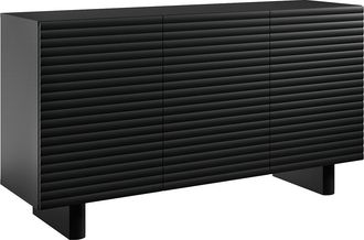 Vente-Unique Aparador con 3 puertas de MDF - Negro - LUDIMA