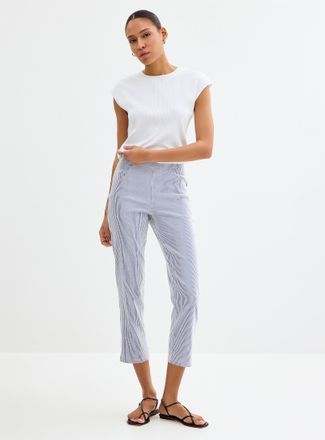 Hue Womens Seersucker striped legging