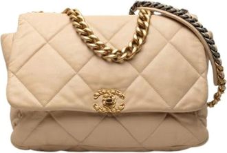 Chanel Pre-owned 19 Flap Bag - - Pre-owned - Donna - Beige - ONE SIZE