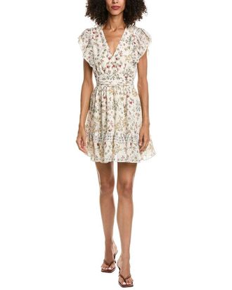 Max Studio V-Neck Flutter Sleeve Mini Dress