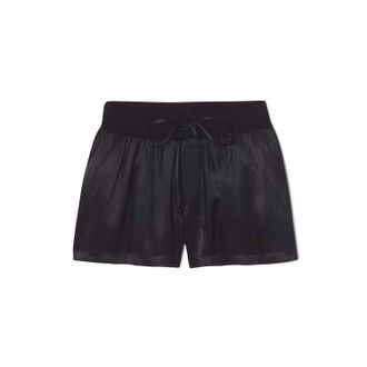 Pj Harlow Mikel Satin Boxer Short With Draw String In Black