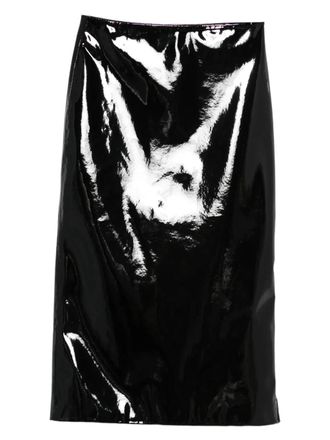 Frankie Shop Samantha high-shine skirt - Black