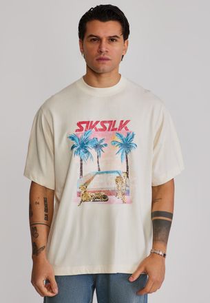Siksilk Mens Ecru Graphic T-Shirt XXL