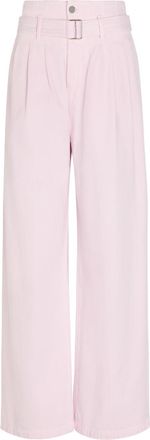 A Gold E Agolde X Maria Mcmanus Belted Wide-leg Jeans - Pink - 24 (W24 / UK6 / XS)