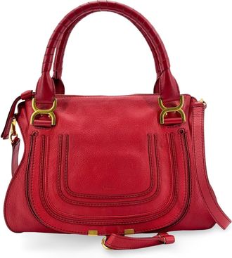 Chlo&eacute; Marcie Medium Top Handle Bag Red