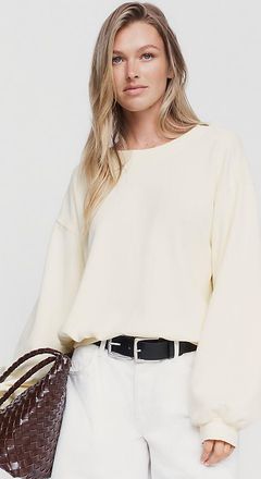 Pilcro Niki Long Sleeve Bubble Sweatshirt