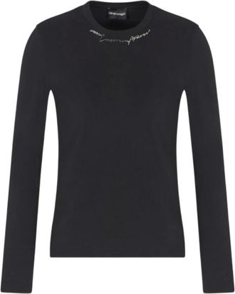 Emporio Armani Tops, Dames, Zwart, L, Ew 002831Af 12571