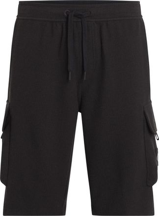 Calvin Klein Zwarte Regeneratieve Katoenen Cargo Shorts - Heren - Korte Broeken - Zwart - S - Katoen - Korte Broeken